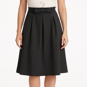 Women’s 2X Black Dress Skirt Bow Waist Elegant Knee Length